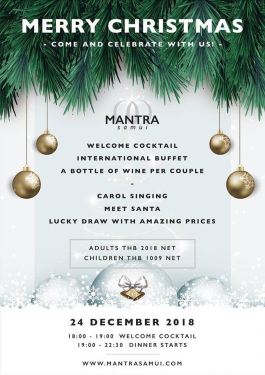 Christmas Dinner Mantra Samui Resort