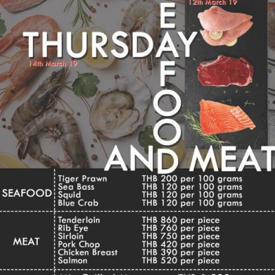 Tuesday 12th March Seafood and Meat Free! Salad bar