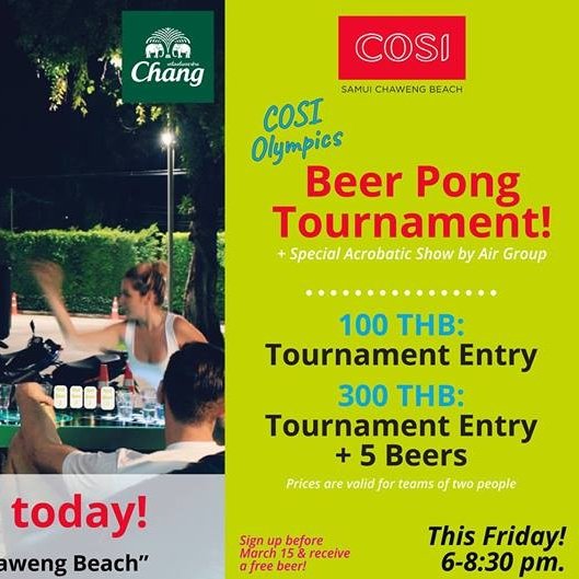 COSI Olympics- Beer Pong Tournament