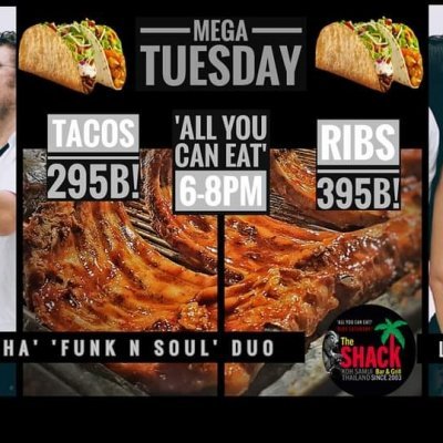 'All You Can Eat' Tacos & Ribs & Live Music at The Shack