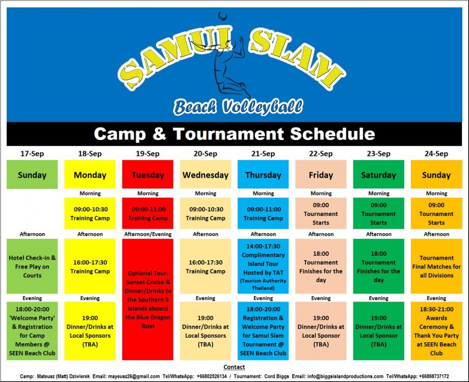 Beach Volleyball Training Camp & Tournament (optional)