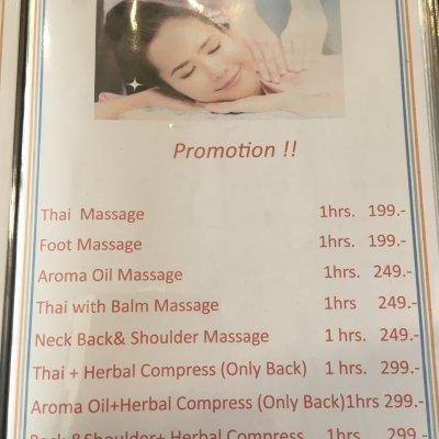 Special price for massage