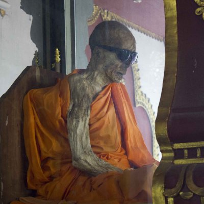 See a mummified monk