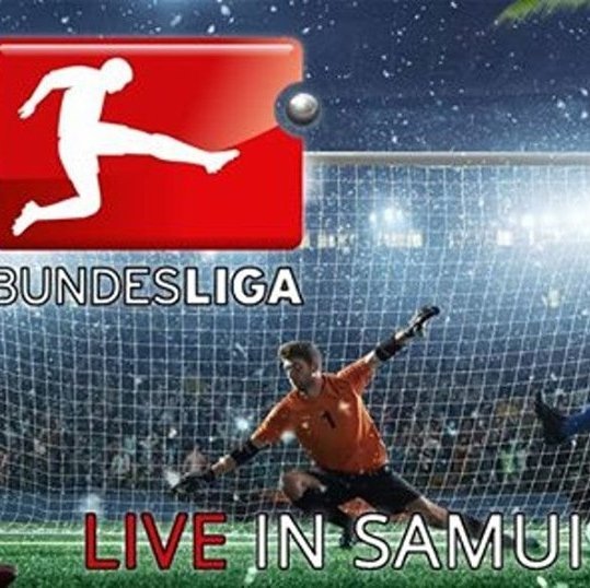 Bundesliga in Lamai (Samui) mit Stadion-Wurst und Kartoffelsalat