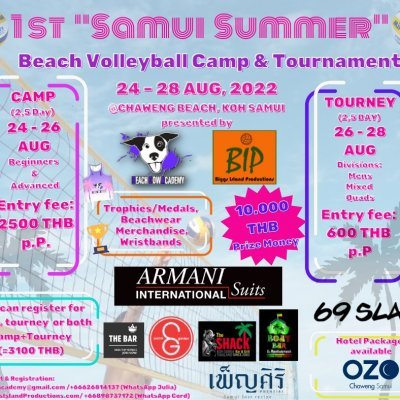 'Samui Summer' Beach Volleyball Camp and Tournament